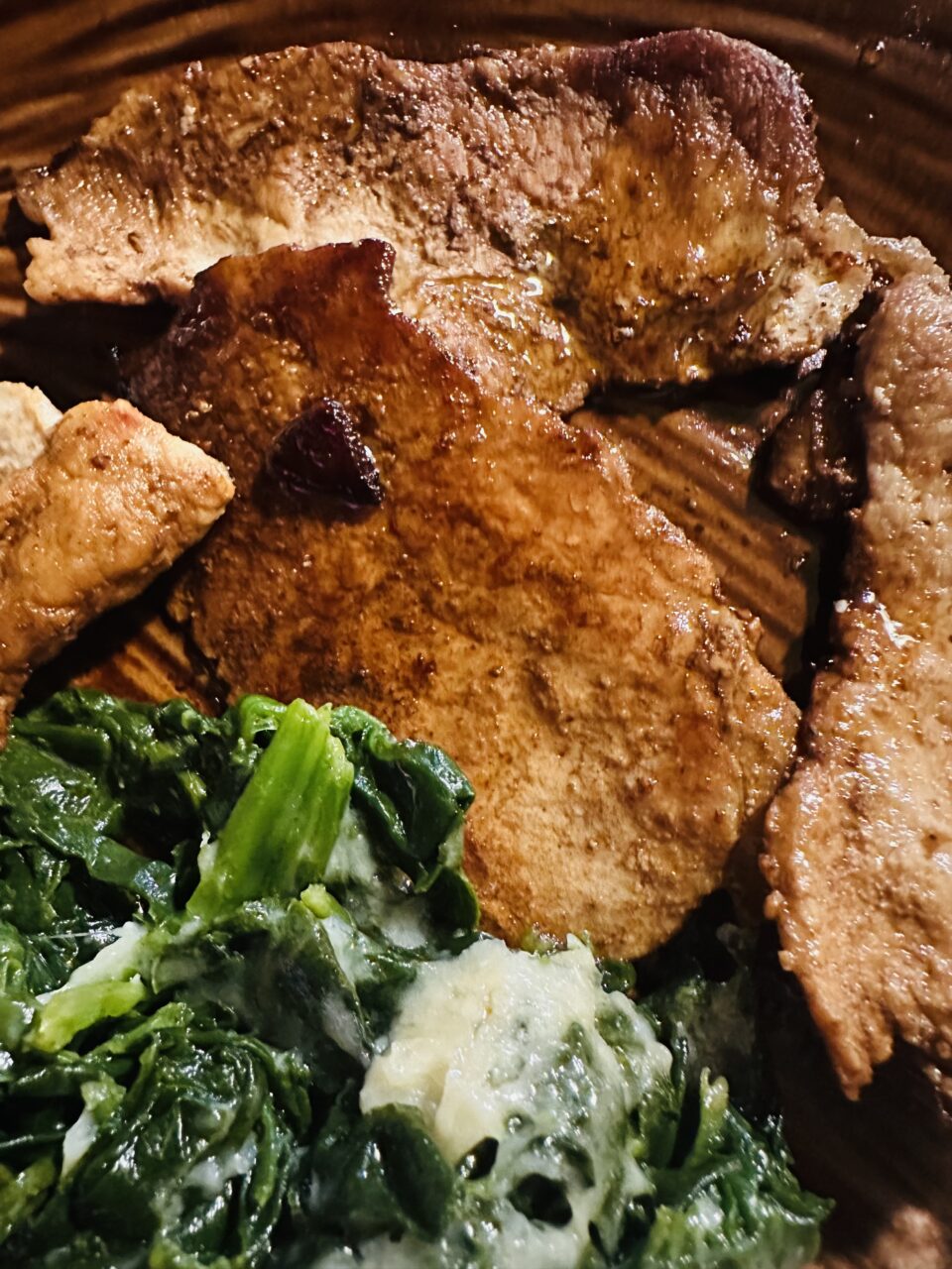 Scaloppine di maiale e contorno