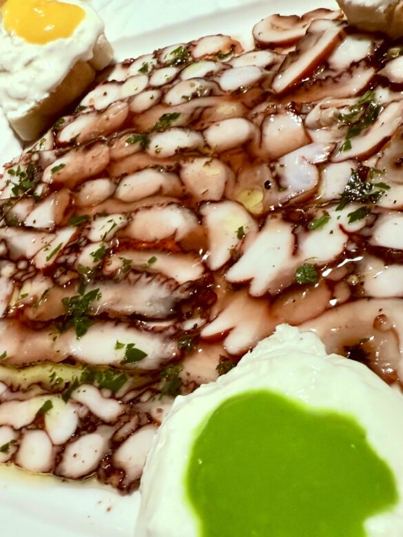 Carpaccio di polpo kibanda